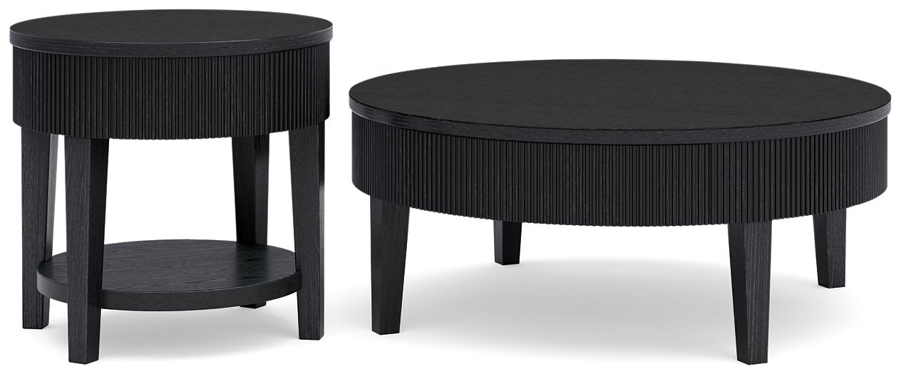 Marstream Black Marstream Coffee Table with 1 End Table image