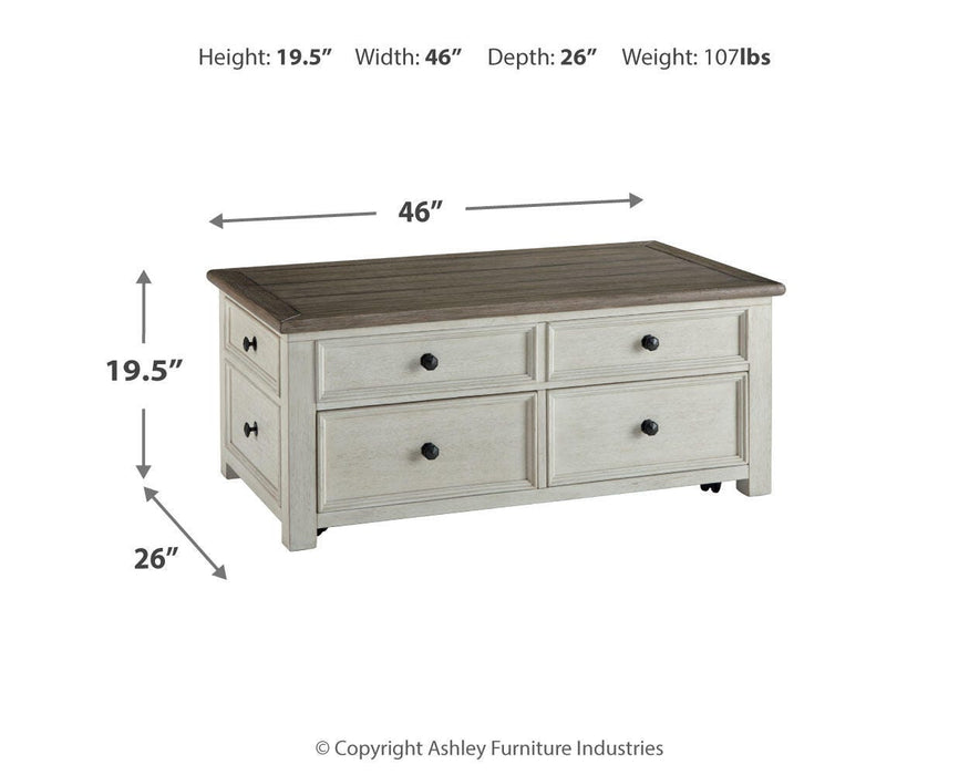 Bolanburg Coffee Table and 2 End Tables