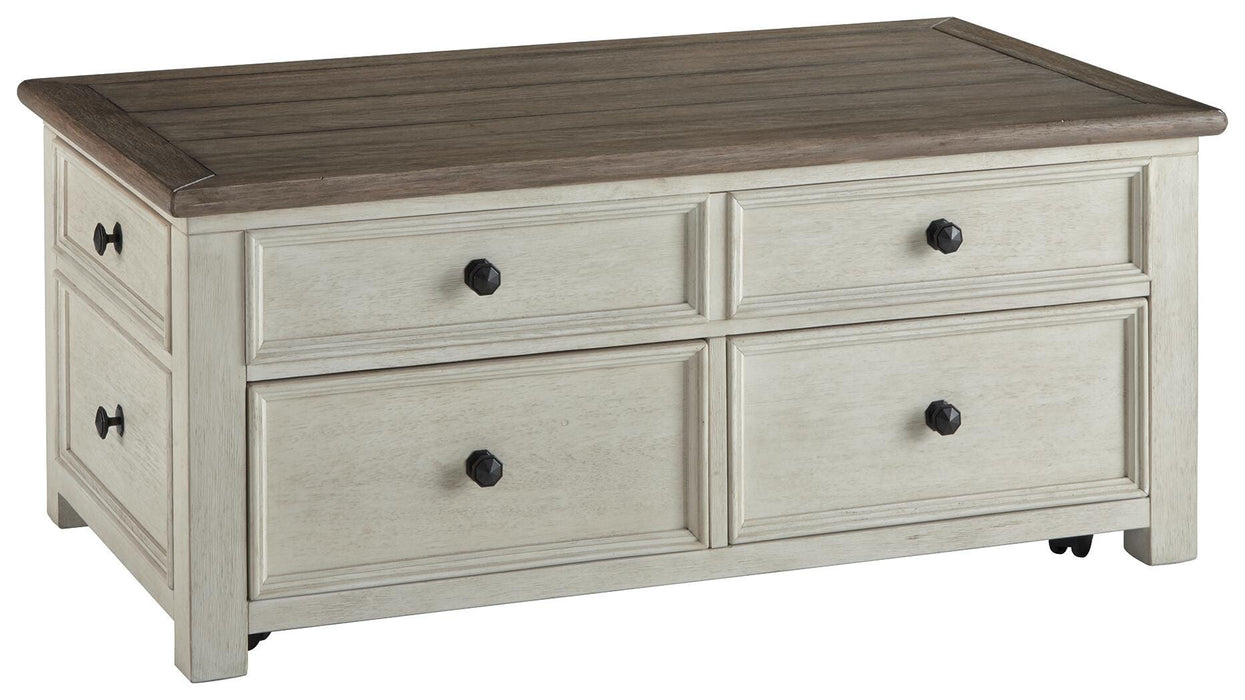 Bolanburg Coffee Table and 2 Chairside End Tables