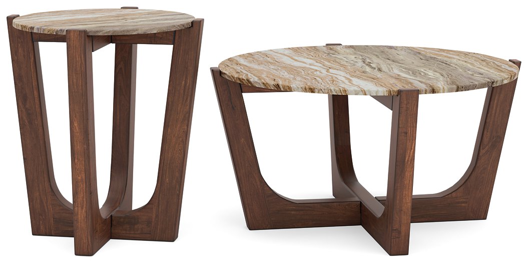 Tanidore Warm Brown Tanidore Coffee Table with 1 End Table image