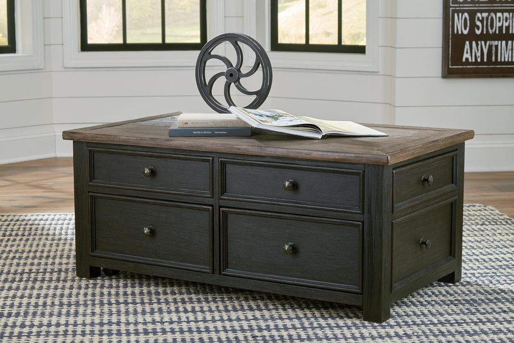 Tyler Creek Coffee Table and 2 End Tables with Console