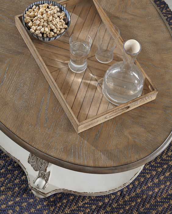 Realyn Coffee Table and 2 End Tables