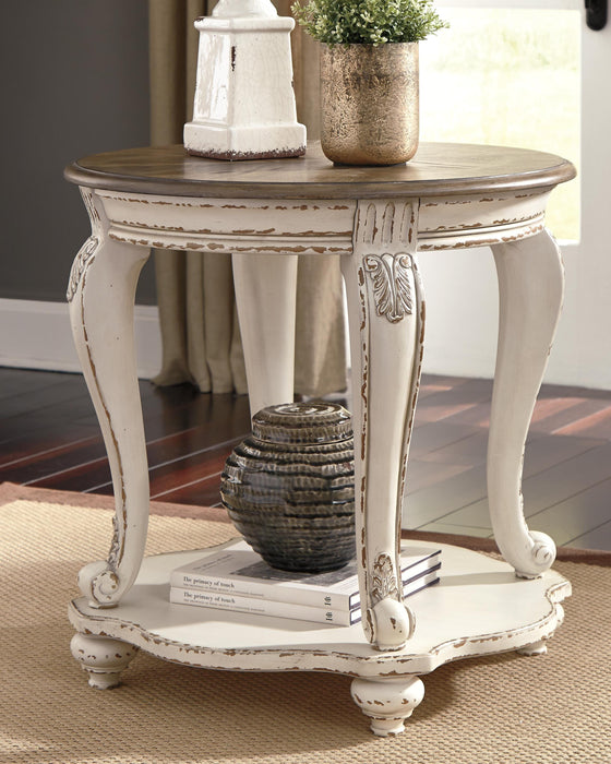 Realyn Coffee Table and 2 End Tables