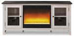 Dorrinson Two-tone TV Stand w/Fire image