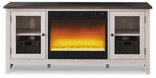 Dorrinson Two-tone TV Stand w/Fire image