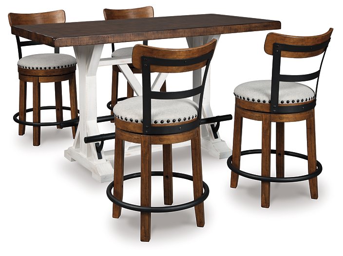 Valebeck 5-Piece Counter Height Dining Package